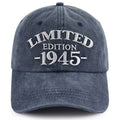 1945 Birth Year Embroidered Cap - Navy - product photo