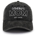New Mom 2025 3D Embroidered Cap - Black - product photo