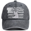 American Flag and Deer Skull Hunting Cap - product photo