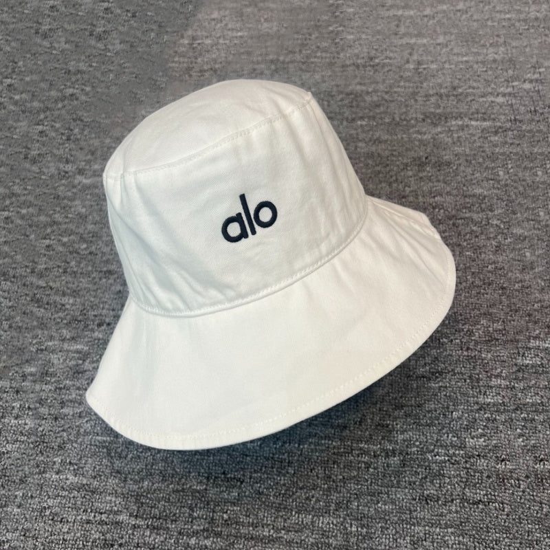 Washed Cotton Bucket Hat - White - product photo