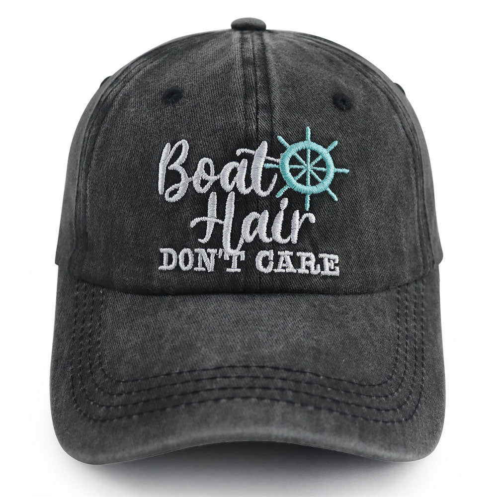 Boat Life Embroidered Cap - Black - product photo
