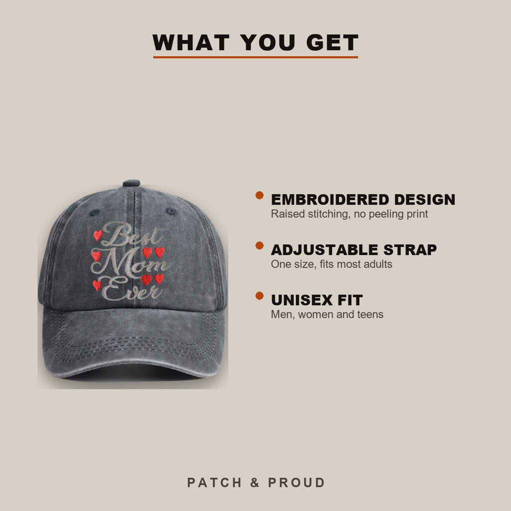 Best Mom Ever Embroidered Cap - features and fit