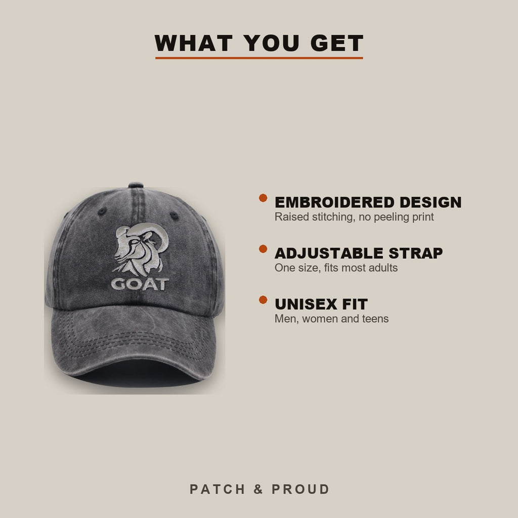 Funny Goat Embroidered Farm Cap - features and fit