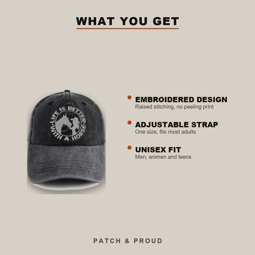 Horse Girl Embroidered Cap - features and fit