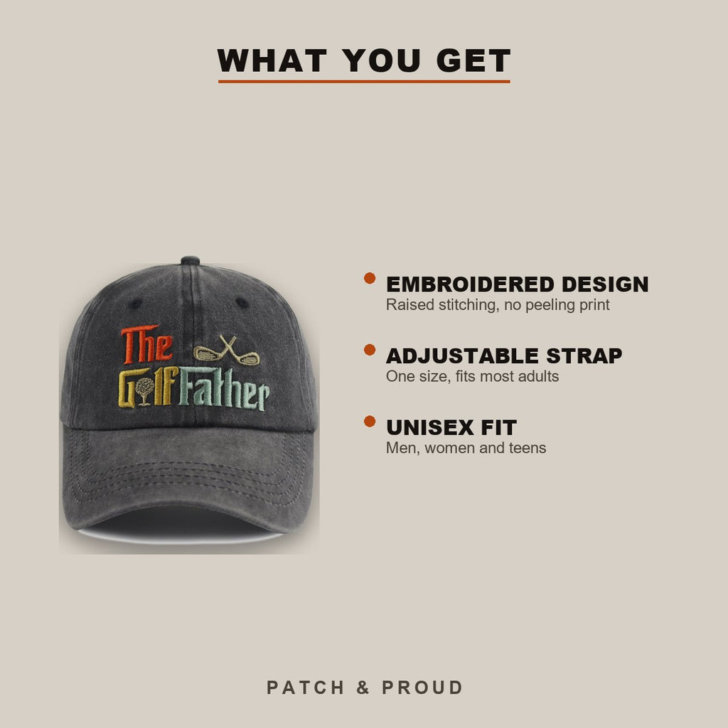 Golf Dad Embroidered Cap - features and fit