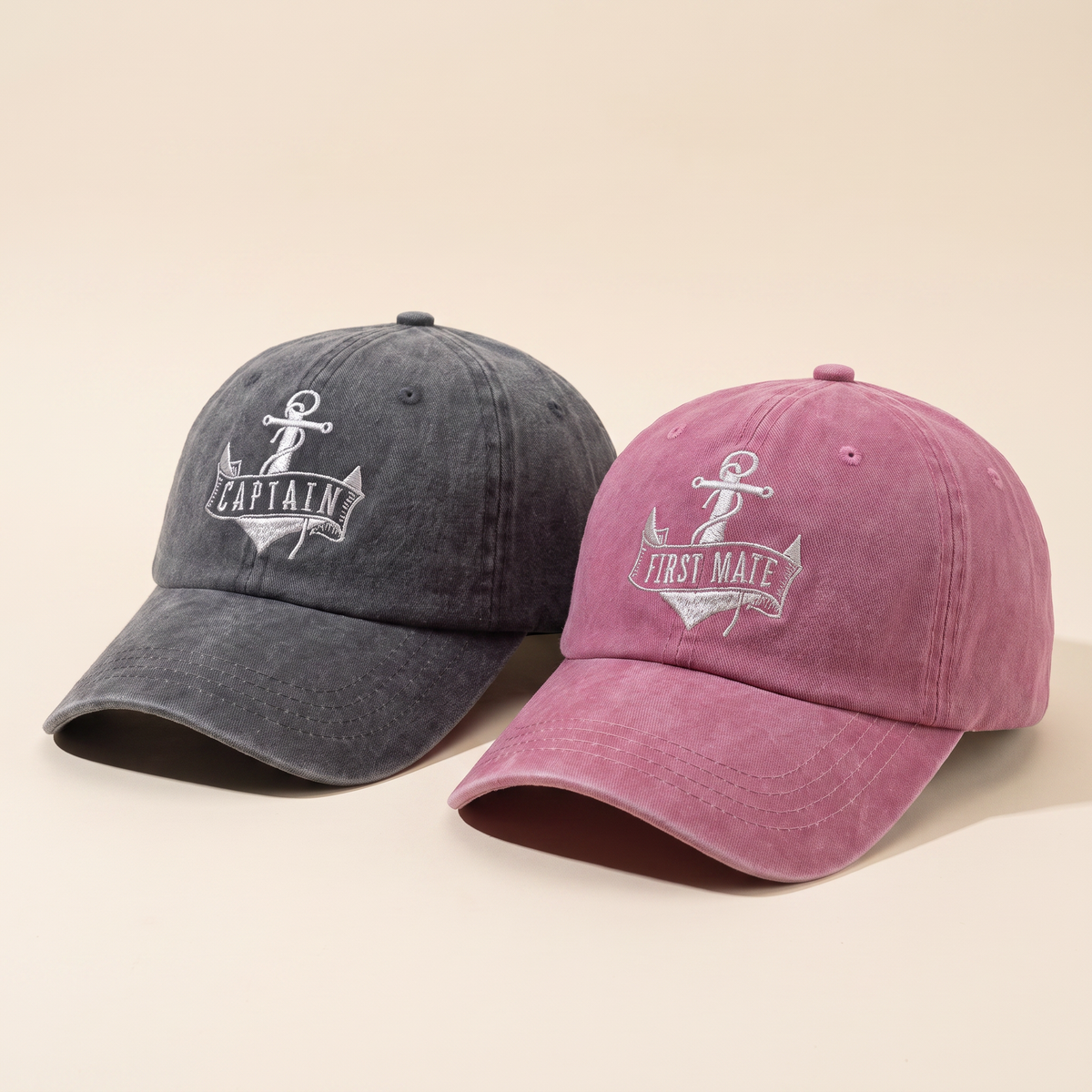 Captain and First Mate Caps - Set of 2