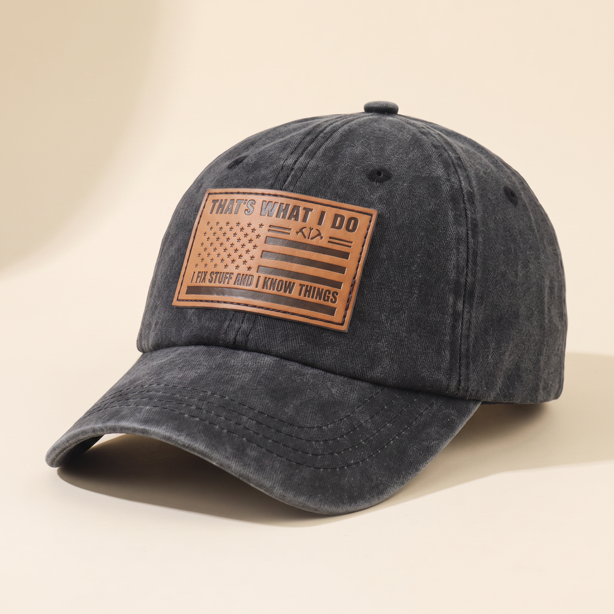 I Fix Things Embroidered Cap - Black