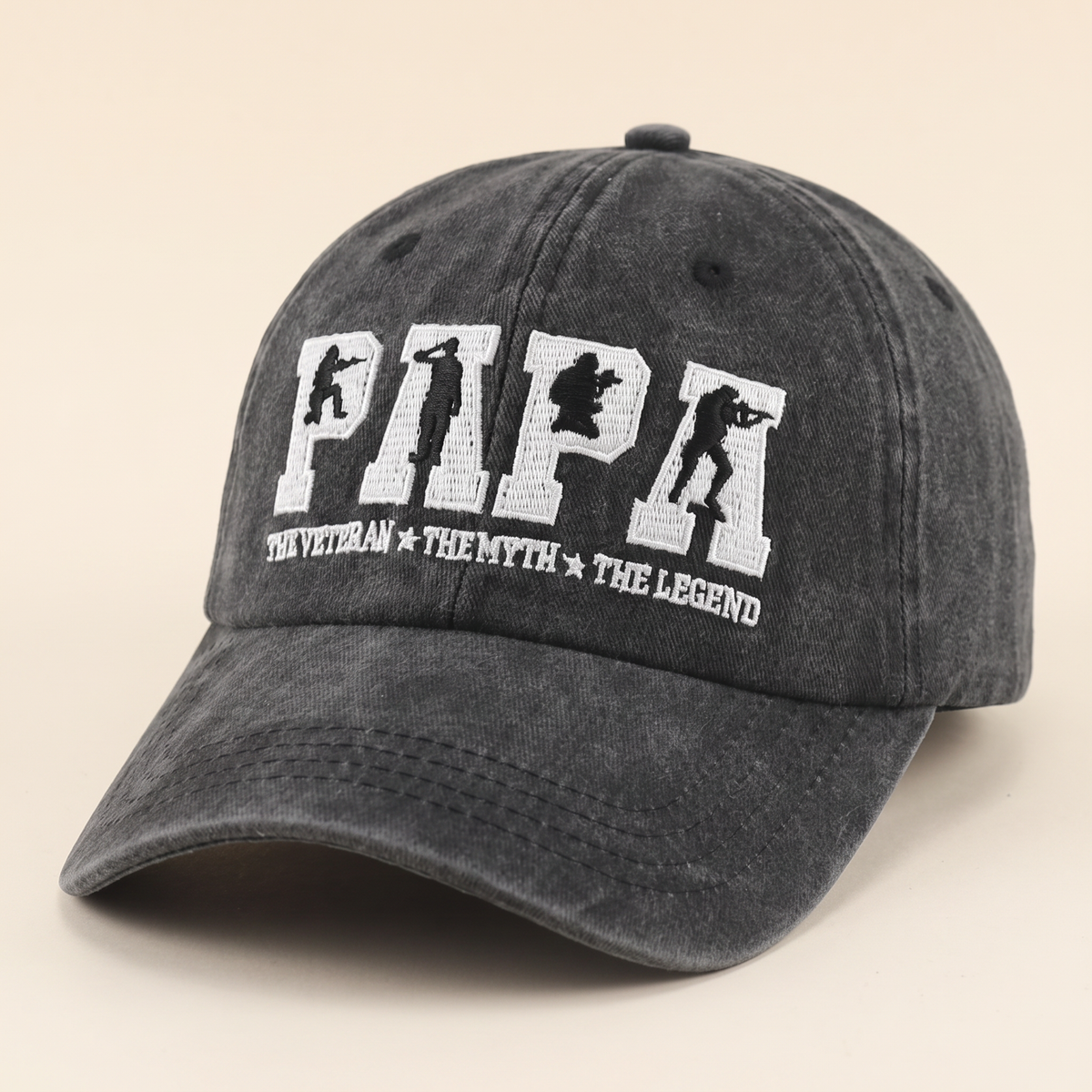 Veteran Papa Embroidered Cap