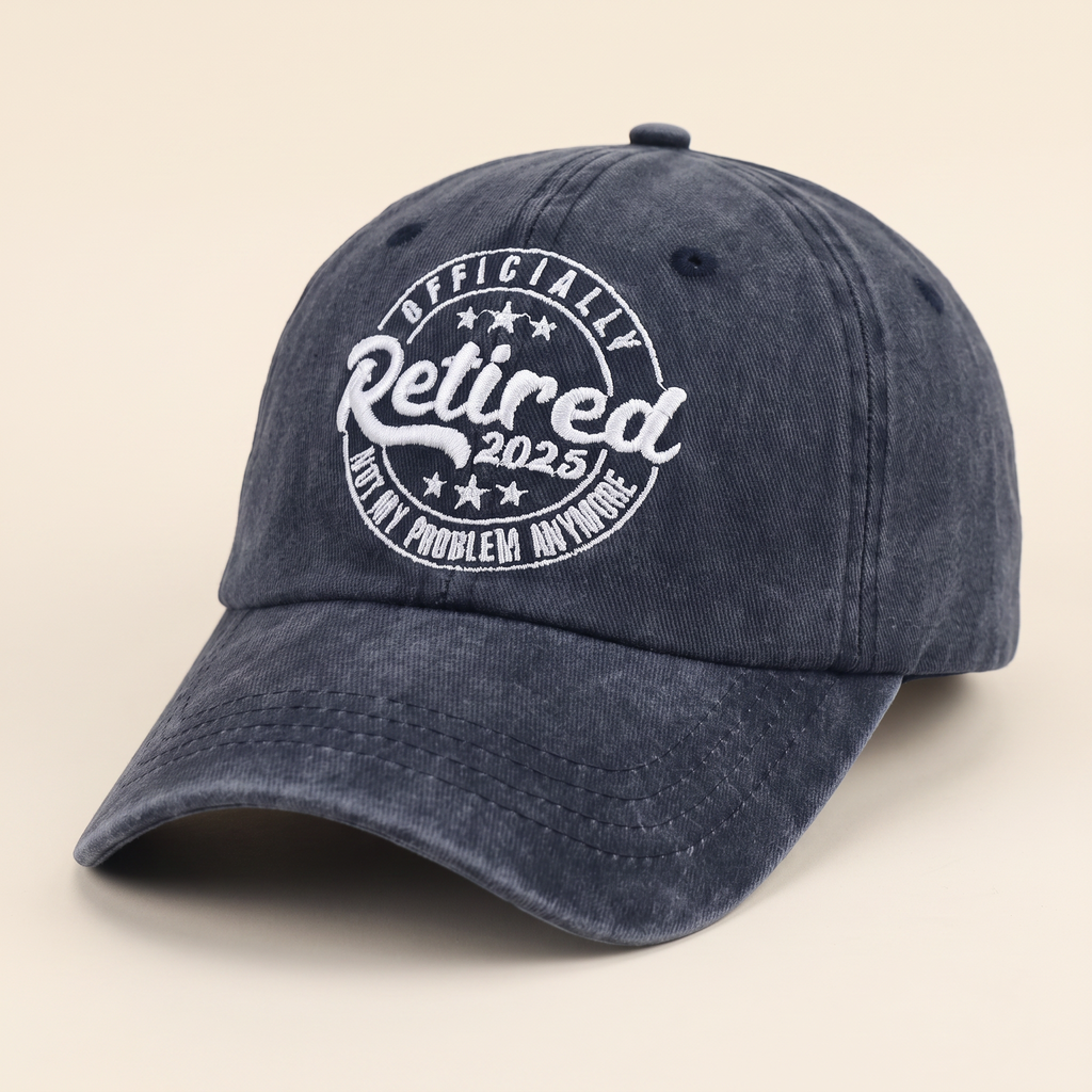 Officially Retired 2025 Embroidered Cap - Navy