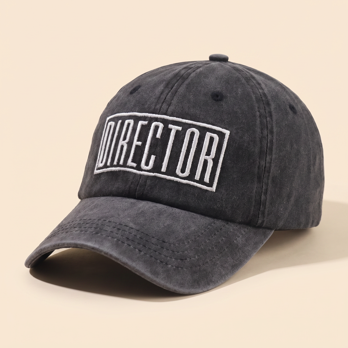 Director Embroidered Cap - Black