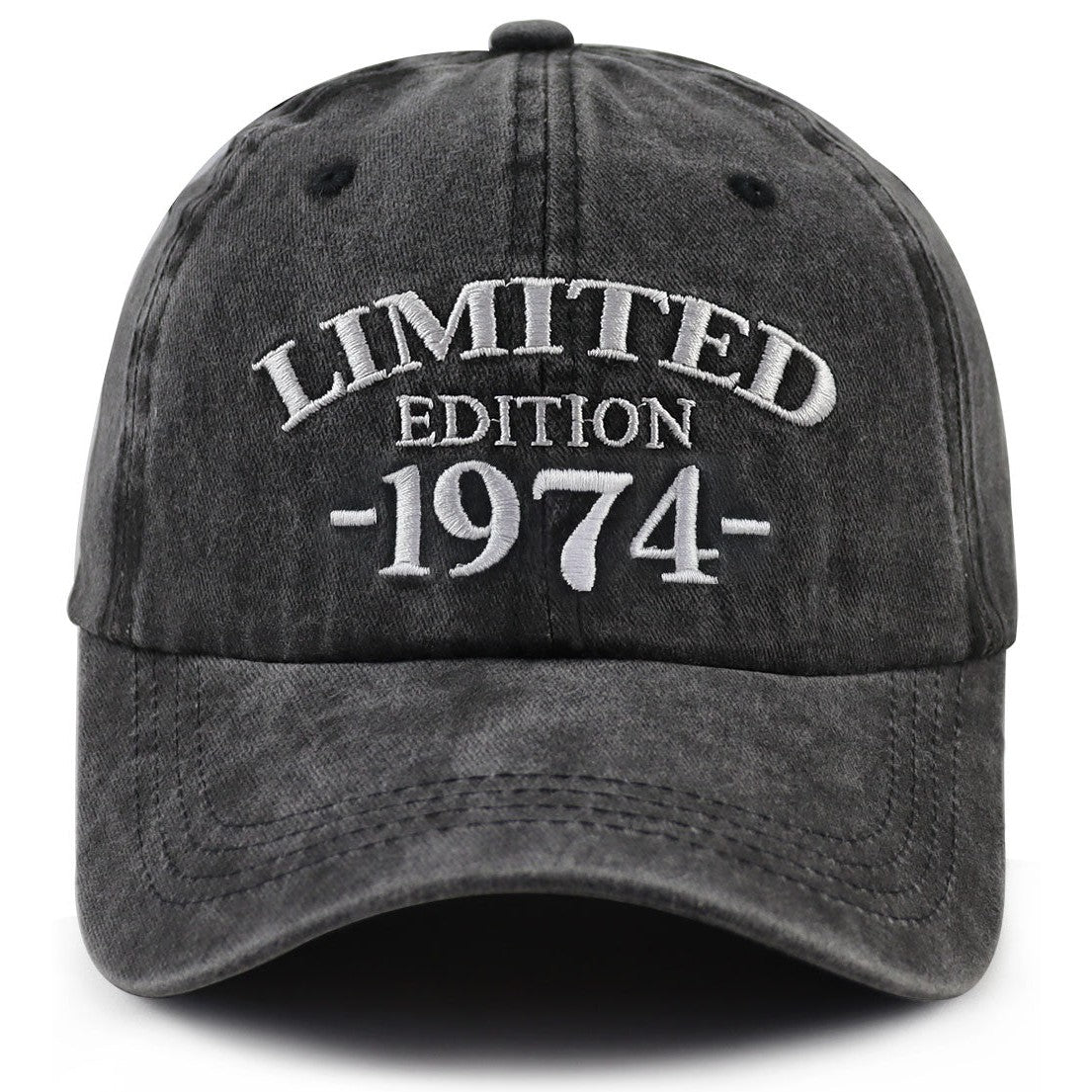 1974 Birth Year Embroidered Cap - Black