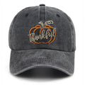 Pumpkin Patch Halloween Embroidered Cap - Black